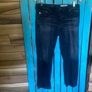 AG Adriano Goldschmied The Everett slim straight black jeans size 32x29